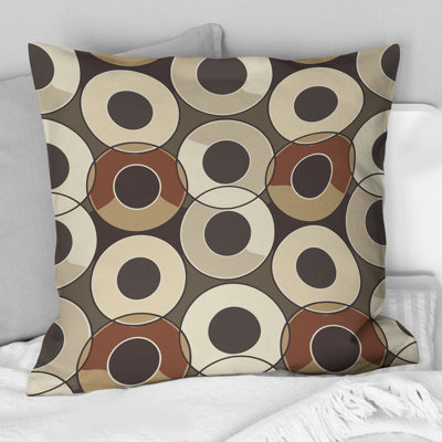 Coussin beige Mid-Century