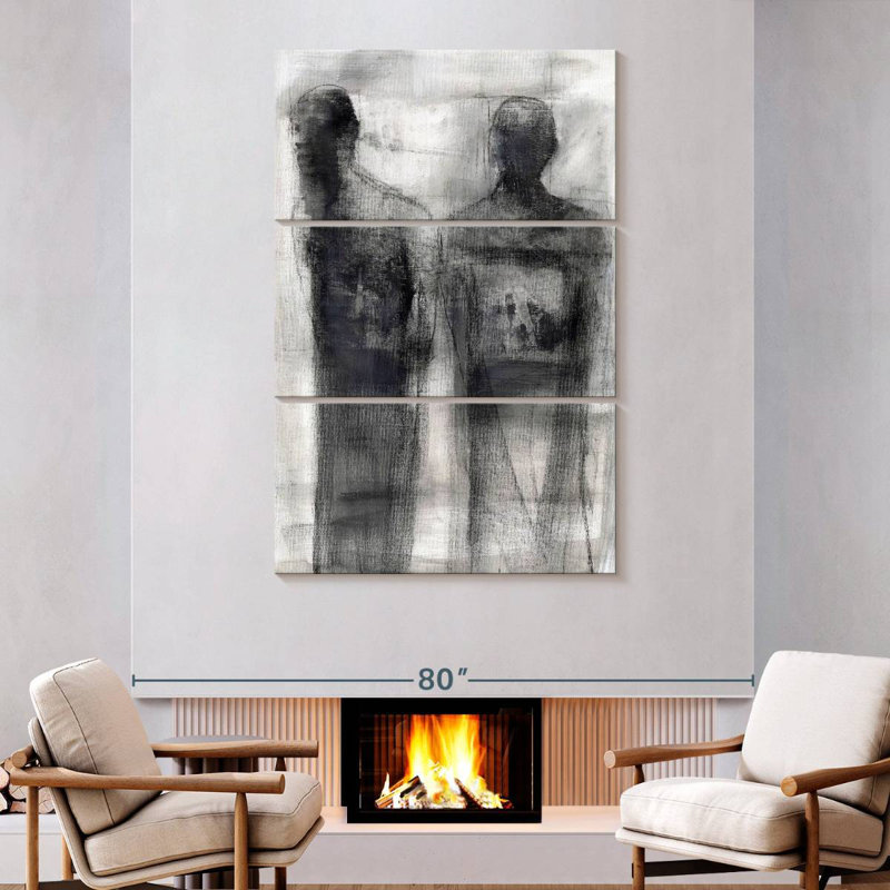 Leisha 2 Figures Study II, 74" H x 48" W