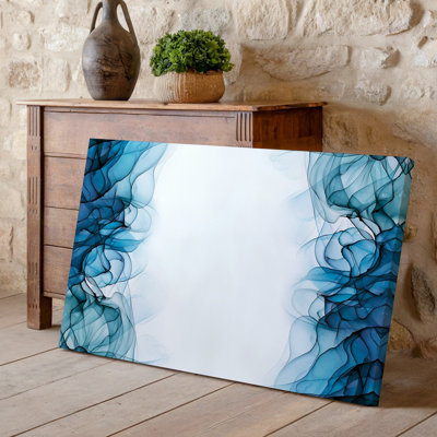 Reproduction d'art abstrait sur toile, "Vagues translucides"