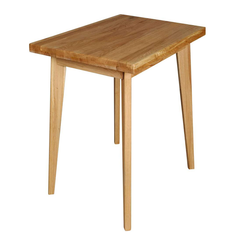 Rosalie solid wood dining table, 75cm H x 75cm L x 50cm W, Heart Oak