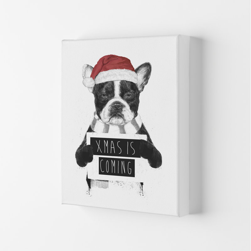 Xmas Is Coming by Mercedes Lopes Charro - Print, 29.7cm H x 21cm W x 4cm D, Wrapped Canvas