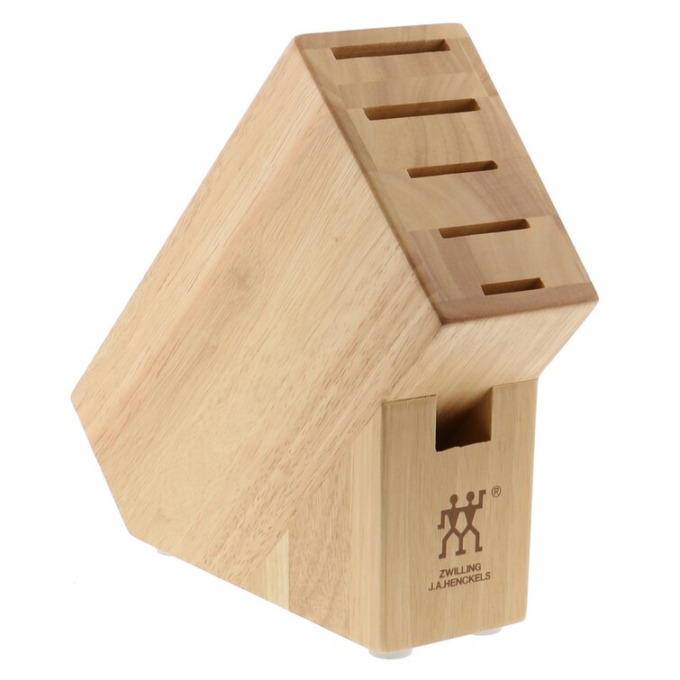 Deluxe Universal Knife Block with Slots Bamboo Knife Holder
