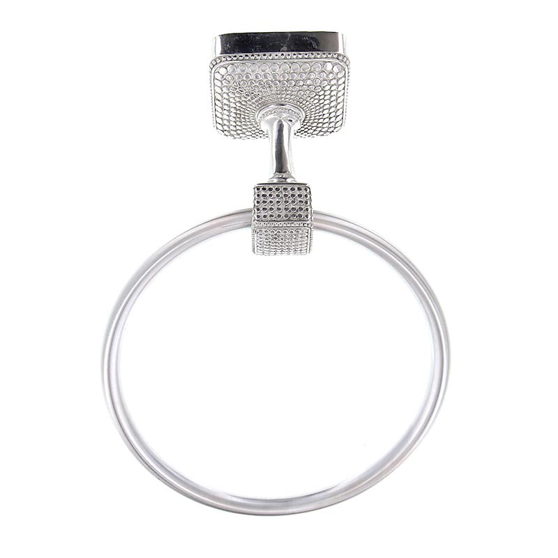 Tiziano Wall Mounted Towel Ring, Polished Nickel