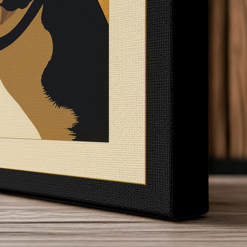 Dignified Canine Modern - Wrapped Canvas, 24x16 - 61.0 x 40.6 cm, Black Border