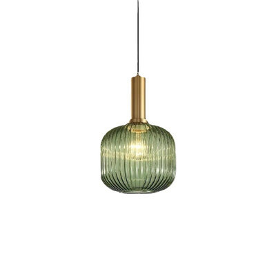 Luminaire suspendu en laiton brossé à 1 lumière Yarlyn