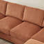 Canapé modulaire à assise profonde avec repose-pieds, canapé-lit en velours côtelé-129891948