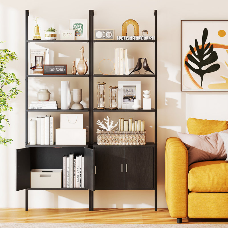 184cm H x 60cm W Metal Ladder Bookcase