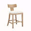 Ensemble de 2 tabourets de comptoir 27 po, tabourets de bar rembourrés à hauteur de comptoir avec structure en bois d'hévéa massif, dossier, repose-pieds, tabourets de bar sans accoudoir pour bar personnel, comptoir de cuisine