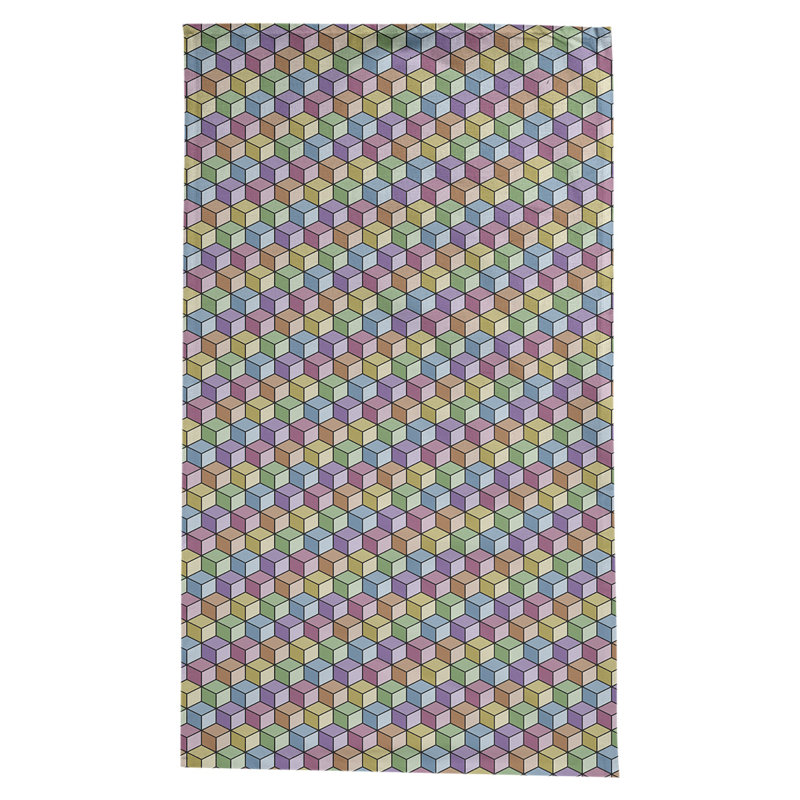 Avicia Cube Tablecloth, Black/Rainbow