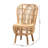 Modern Bohemian Natural Rattan Tall Lounge Chair