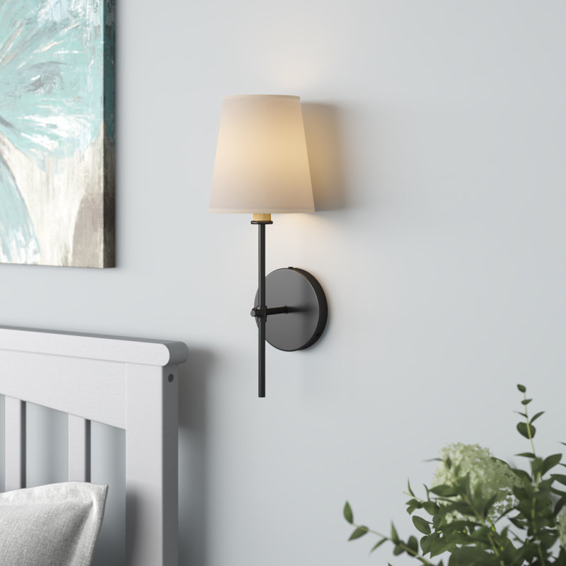 Saxon Iron Armed Sconce, Black