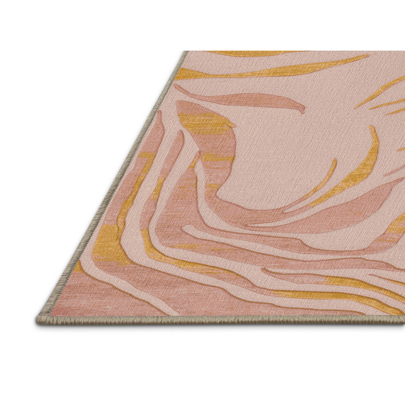 Tapis abstrait lavable à la machine, Rectangle 3 pi x 5 pi
