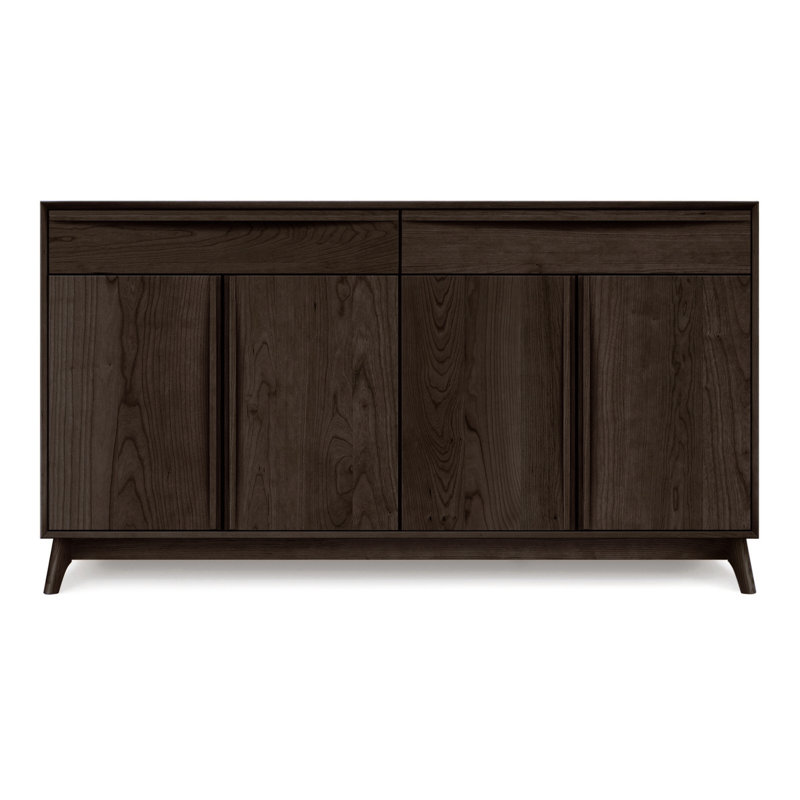 Catalina 66.13'' W Solid Wood Sideboard, Smoke Cherry