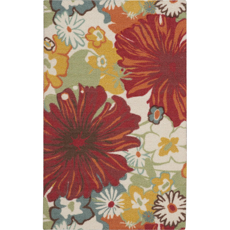 Cabell Floral Indoor Rug, Rectangle 4' x 6'