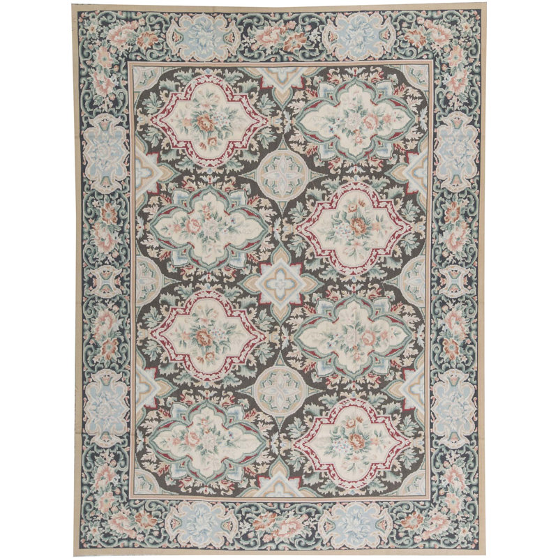 Hand-Knotted High-Quality Black Area Rug
