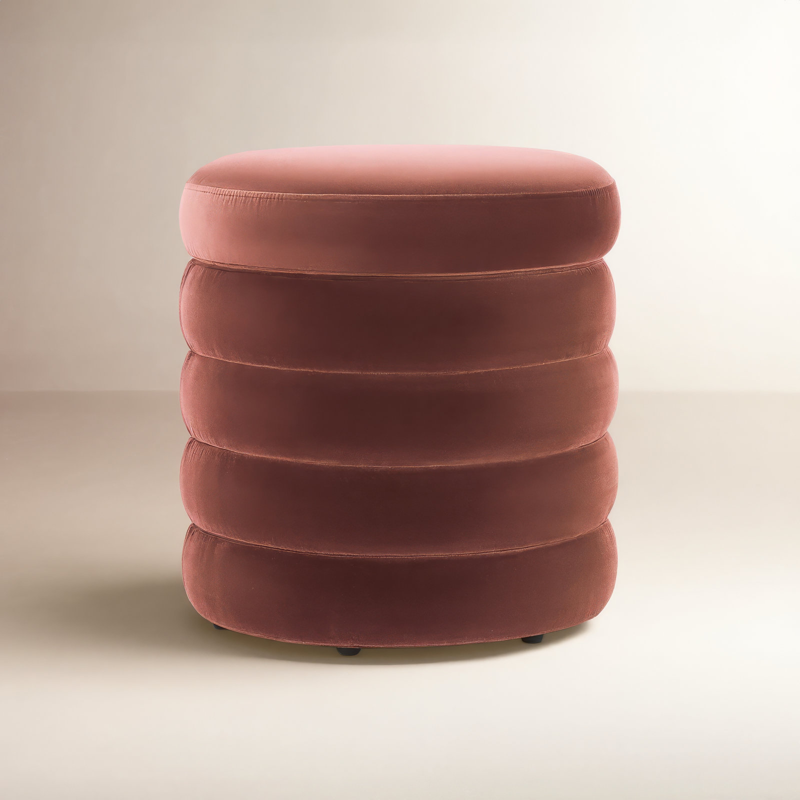 Neroli 19" Ottoman, Falkirk Reddish Brown Velvet