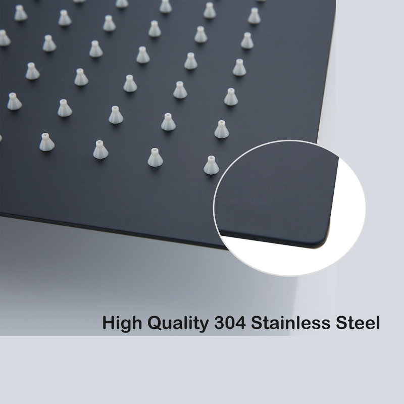 Rain Adjustable Shower Head 2.0 GPM GPM,  Matte Black