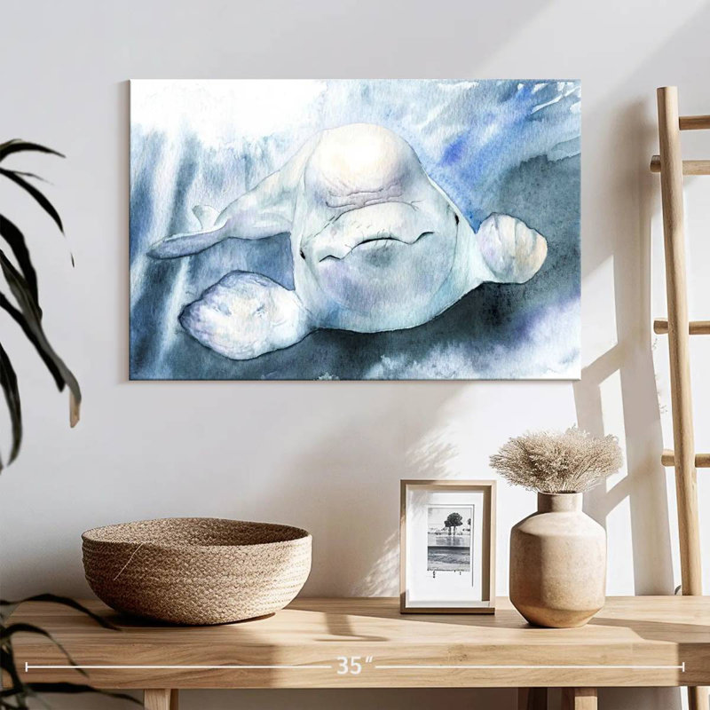 Brampt Beluga Whale, 16" H x 24" W