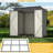 6'X4' All Weather Backyard Shed - Black, Easy Installation 6X4 Ft Lawn Cabinet Extra Sturdiness