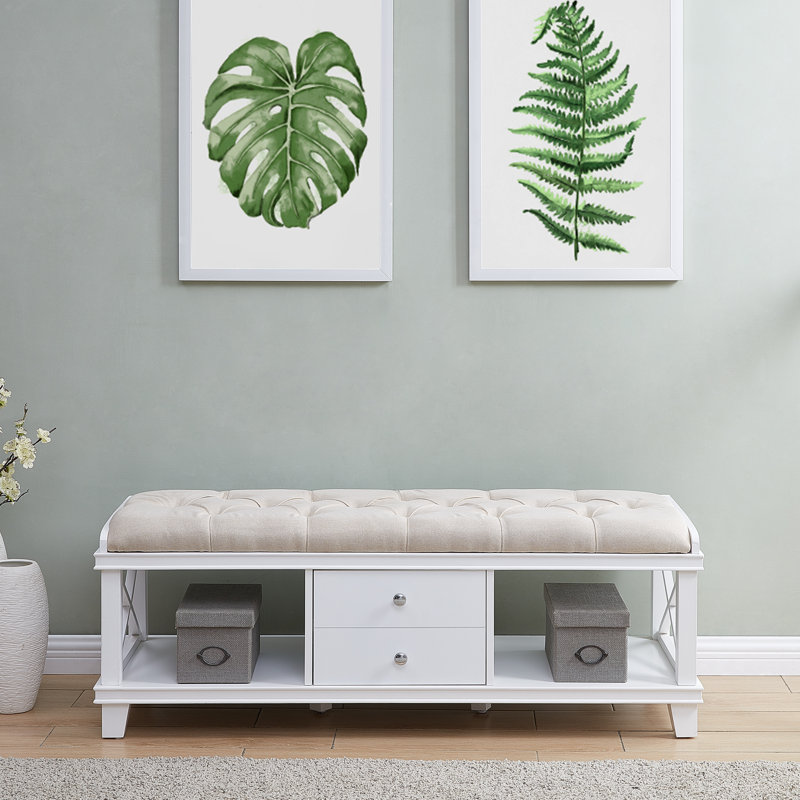 Broseley Polyester Blend Upholstered Bench