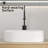 Oval Bathroom Sink Above Counter,19″ x 12″ White Porcelain Vessel Sink, Modern Vanity Bowl Sink, Art Ceramic Wash Basin