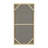 White Canvas Abstract Curved Line Sand Art Living Room Framed Wall Art with Brown Wood Frame