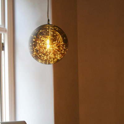 Louisa 1 - Light Silver Sphere Pendant