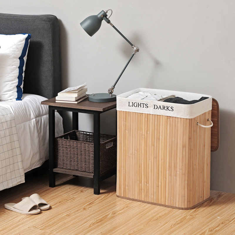 Laundry Hamper with Handles, Natural