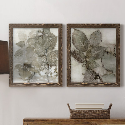 " Birch Leaves I " 2 - Pieces Painting Print