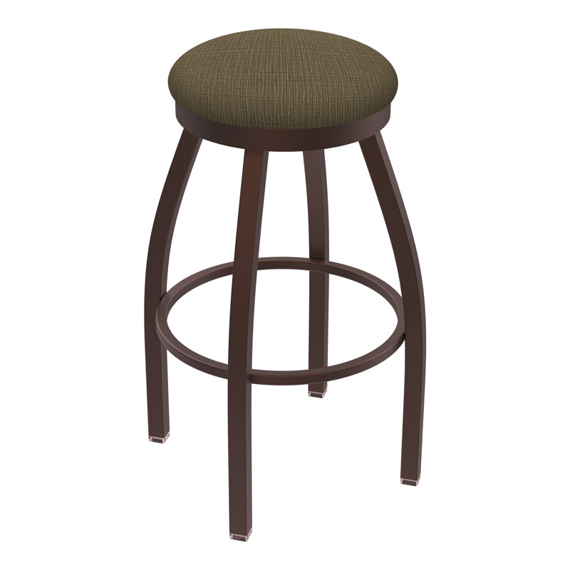 802 Misha Swivel Stool, Bronze, Counter Stool (25" Seat Height), Fabric-Graph Cork