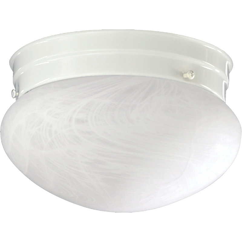 Brea Flush Mount, 4.5" H x 7" W x 7" D, White 1