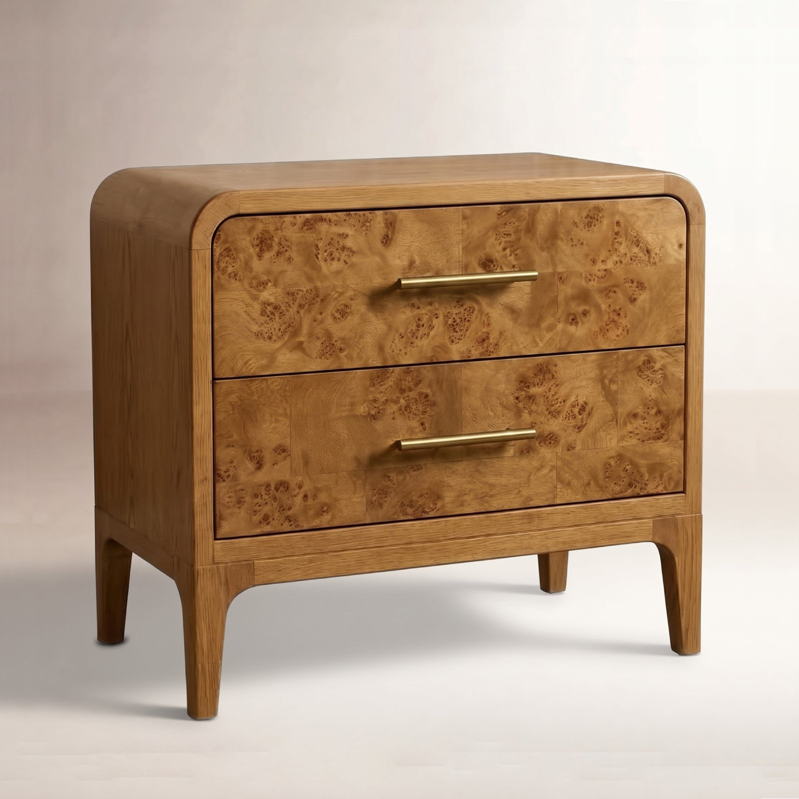 Sixto Burl Wood Nightstand