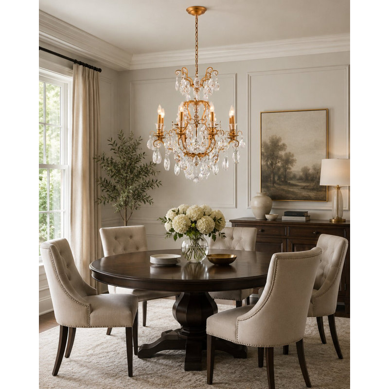 Lustre en cristal 8 lumières Aeliana