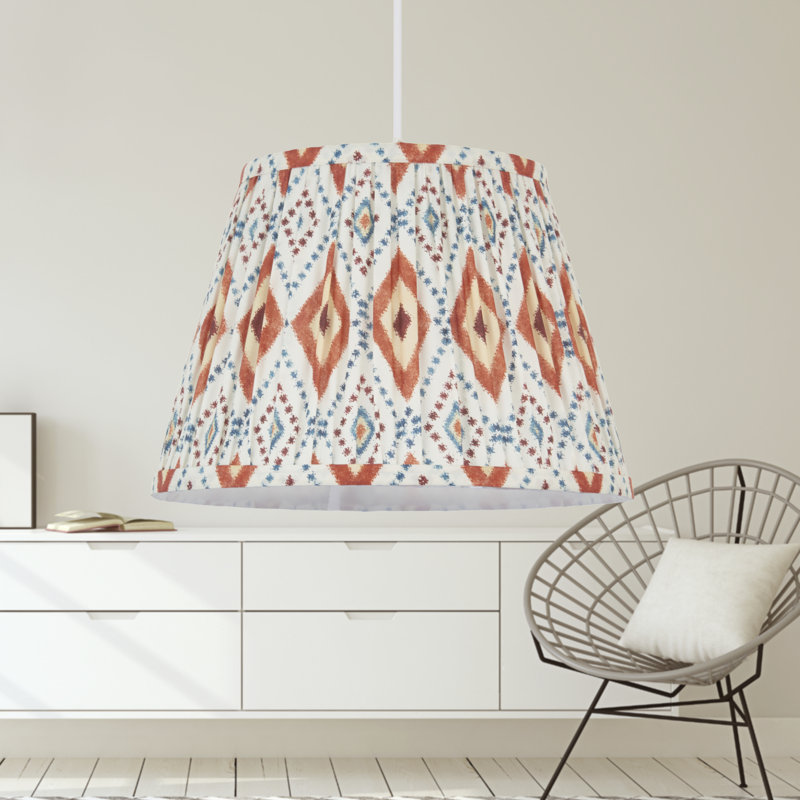 21 cm H Drum Fabric Lamp Shade, Orange