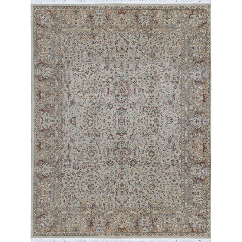Tapis crème de haute qualité noué à la main