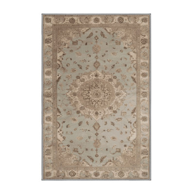 Tapis gris Tabriz lavable à la machine