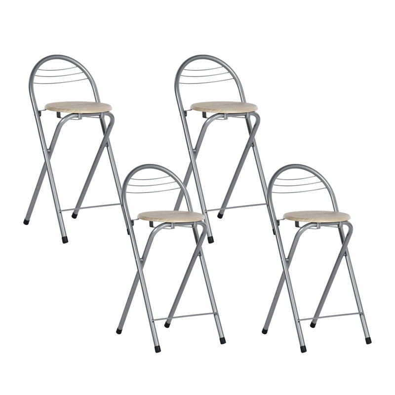 Contesa Counter Stool with Metal Frame, 4, Beech