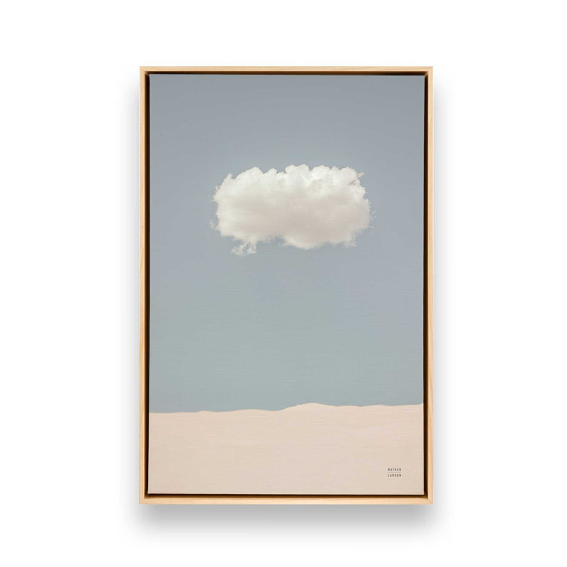 «Solitaire Cloud», reproduction sur toile, Cadre flottant en érable américain, H 18,75 po x l 12,75 po