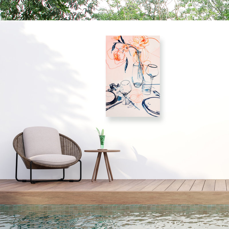 Treechild Table Still Life No 1 Outdoor  Canvas, H 22 po x l 32 po