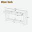 Console moderne avec 3 tiroirs, tablette inférieure ouverte et pieds semi-circulaires-1064590706