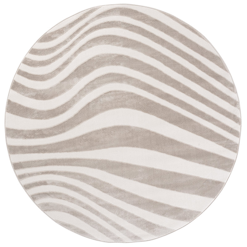 Saylor 136 Performance Abstract Rug, Round 6'3"