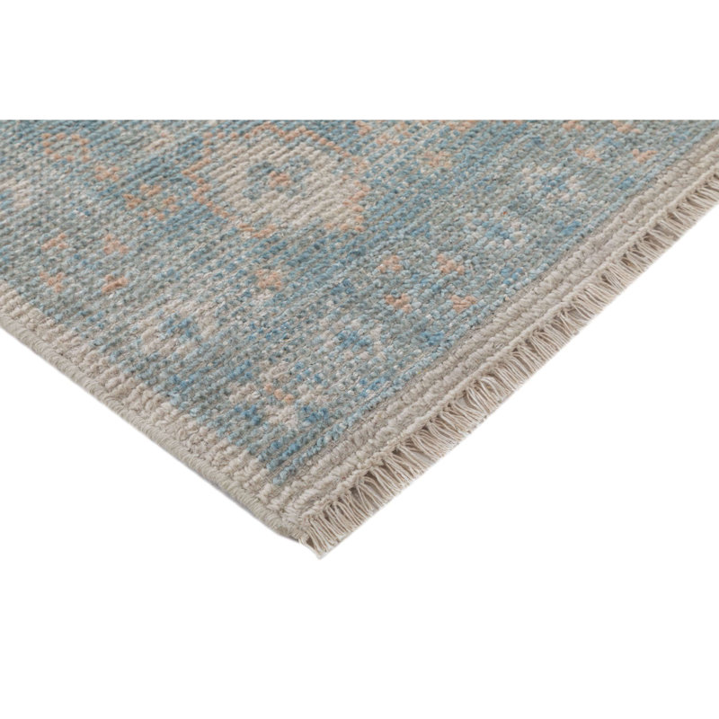 Tapis d'intérieur en laine noué à la main Uzma, Rectangulaire 3 pi x 5 pi