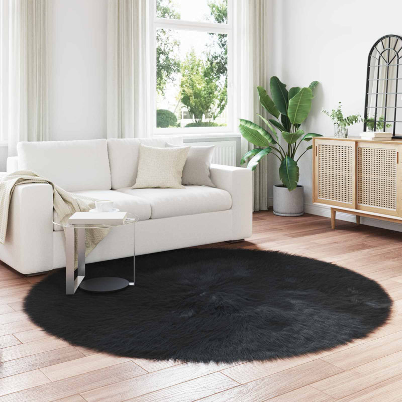Solid Colour Standard Area Rug, Round 200cm