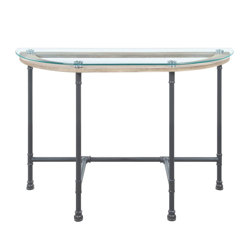 Table de canapé en verre transparent Brantley