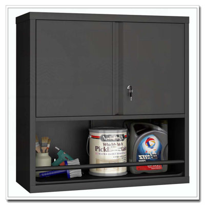Armoire de rangement murale avec tablettes réglables