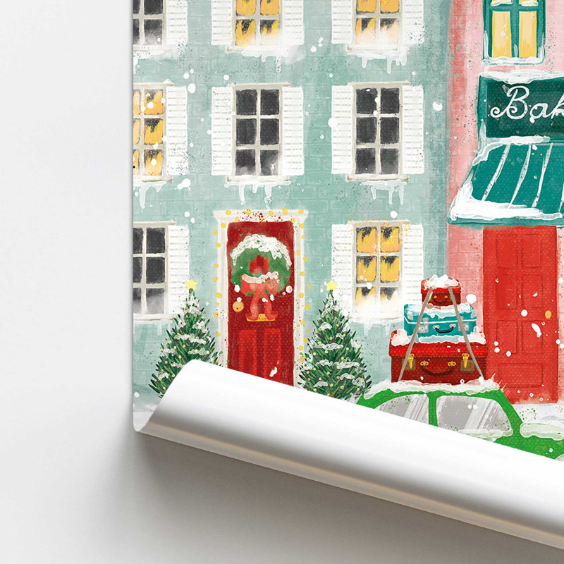 Ensemble de 2 impressions sur neige Snowy Toy Shop, 16 po x 12 po, Sans cadre