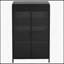 Grande armoire de rangement polyvalente en métal avec portes en verre et couvercle rabattable, idéale pour plusieurs pièces