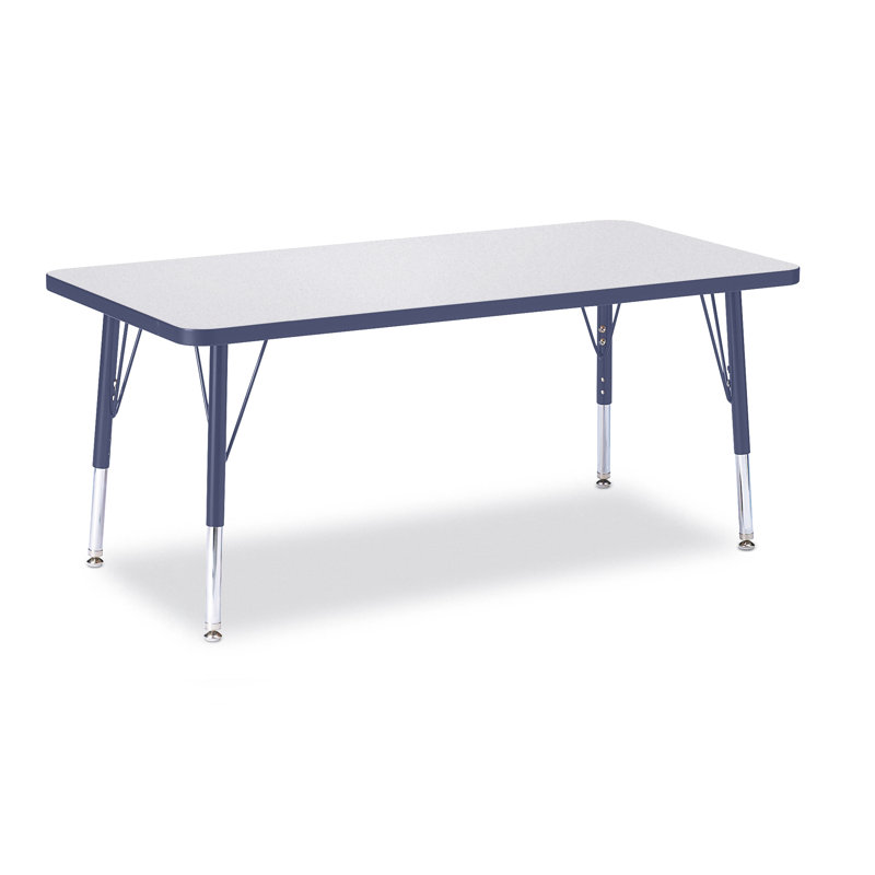 Gray and Navy Adjustable Height Wooden Activity Table