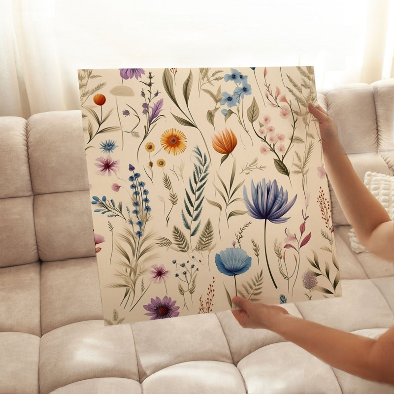 «Botanical Wildflowers», reproduction d'art encadrée non encadrée, H 10 po x l 10 po