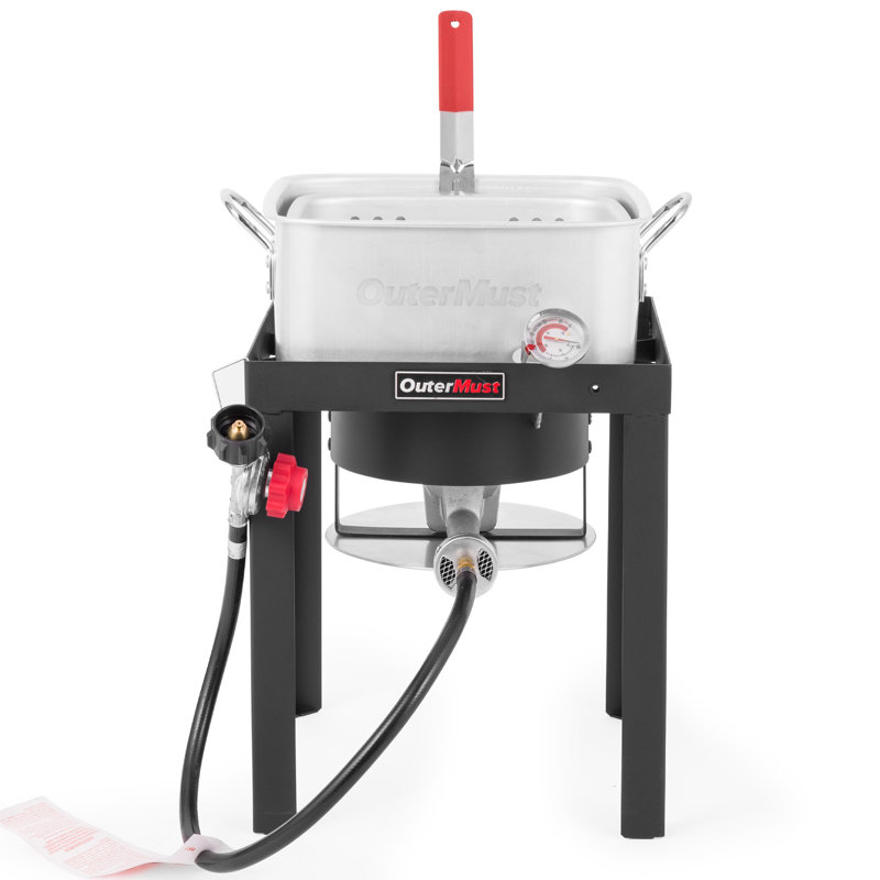 Outermust 12 pte Friteuse au propane 50 000 BTU avec panier intérieur